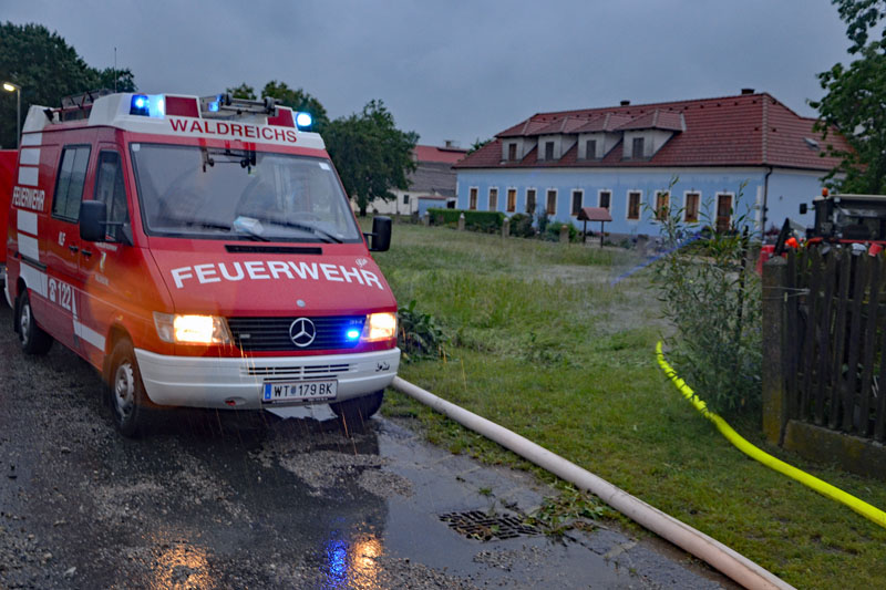 Überflutung in Thuma | © BFK Waidhofen an der Thaya / Stefan Mayer
